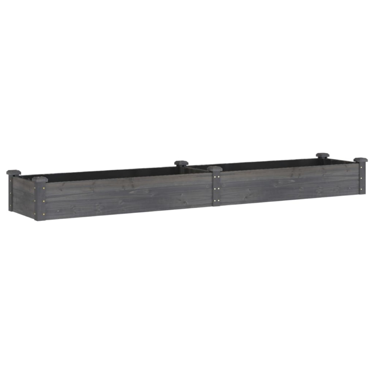 vidaXL Ζαρντινιέρα Υπερυψ. με Επένδυση Γκρι 240x45x25 εκ. Μασίφ Ελάτη