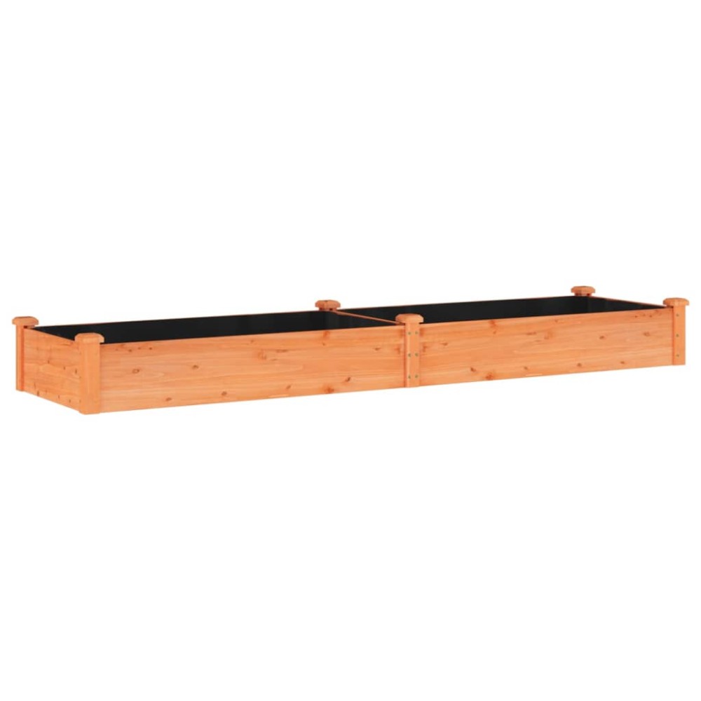 vidaXL Ζαρντινιέρα Υπερυψ. με Επένδυση Καφέ 240x60x25 εκ. Μασίφ Ελάτη