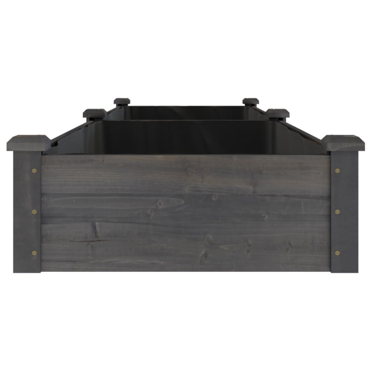 vidaXL Ζαρντινιέρα Υπερυψ. με Επένδυση Γκρι 240x60x25 εκ. Μασίφ Ελάτη