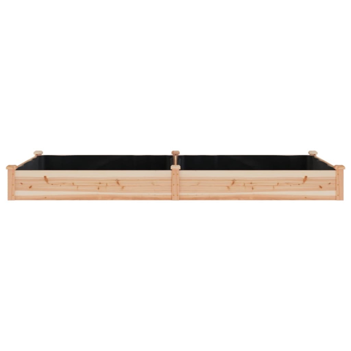 vidaXL Ζαρντινιέρα Υπερυψ. με Επένδυση 240x120x25εκ. Μασίφ Ξύλο Ελάτης