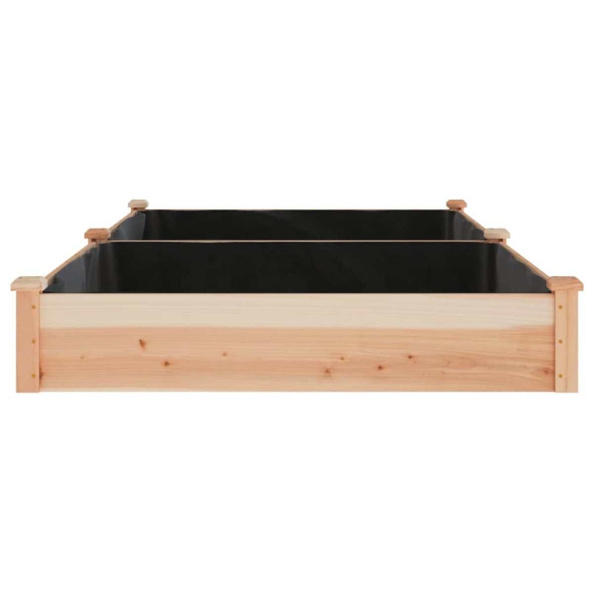 vidaXL Ζαρντινιέρα Υπερυψ. με Επένδυση 240x120x25εκ. Μασίφ Ξύλο Ελάτης