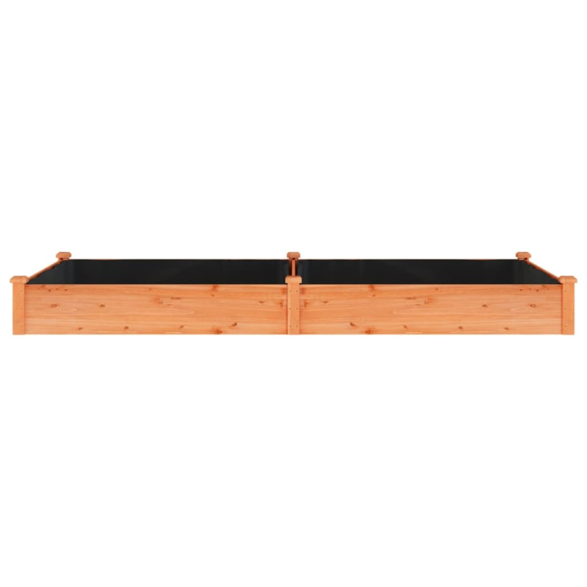 vidaXL Ζαρντινιέρα Υπερυψ. με Επένδυση Καφέ 240x120x25 εκ. Μασίφ Ελάτη