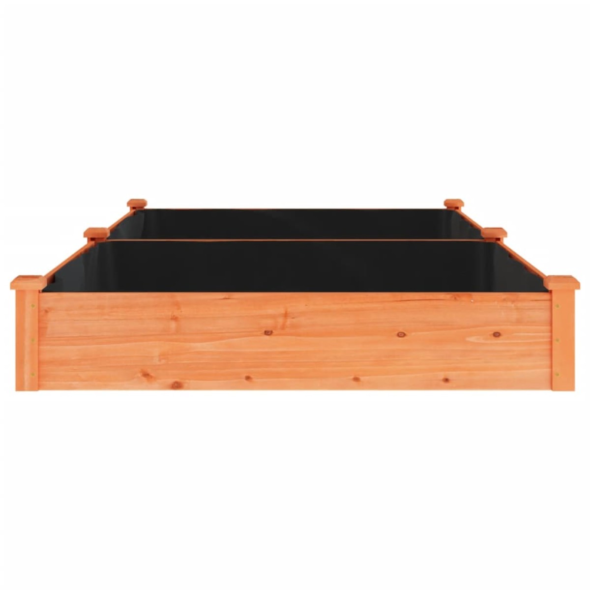vidaXL Ζαρντινιέρα Υπερυψ. με Επένδυση Καφέ 240x120x25 εκ. Μασίφ Ελάτη