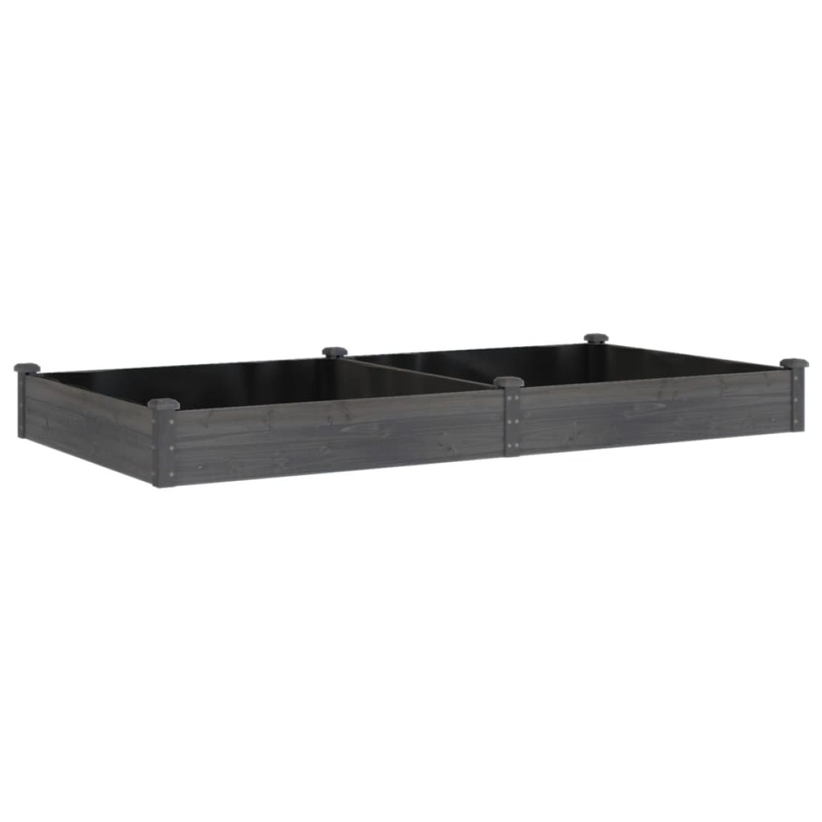vidaXL Ζαρντινιέρα Υπερυψ. με Επένδυση Γκρι 240x120x25 εκ. Μασίφ Ελάτη