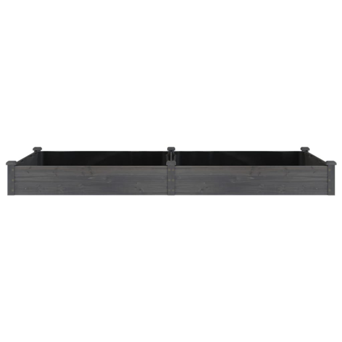 vidaXL Ζαρντινιέρα Υπερυψ. με Επένδυση Γκρι 240x120x25 εκ. Μασίφ Ελάτη
