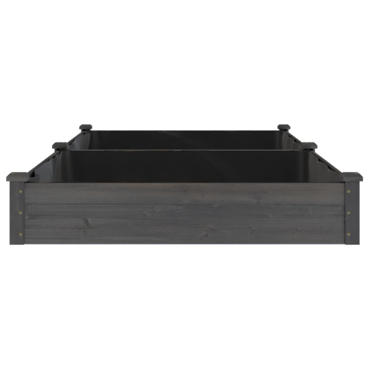 vidaXL Ζαρντινιέρα Υπερυψ. με Επένδυση Γκρι 240x120x25 εκ. Μασίφ Ελάτη