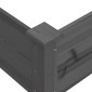vidaXL Ζαρντινιέρα Υπερυψωμένη Γκρι 120x120x56 εκ. Μασίφ Ξύλο Ελάτης