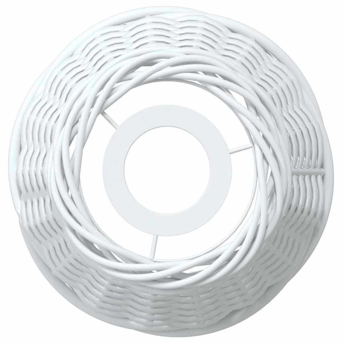 vidaXL Καπέλο Φωτιστικού Οροφής Λευκό Ø15x12 εκ. από Wicker