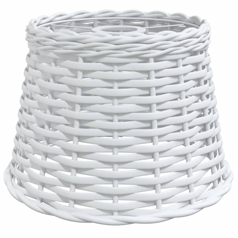 vidaXL Καπέλο Φωτιστικού Οροφής Λευκό Ø25x17 εκ. από Wicker