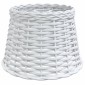 vidaXL Καπέλο Φωτιστικού Οροφής Λευκό Ø25x17 εκ. από Wicker