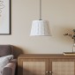 vidaXL Καπέλο Φωτιστικού Οροφής Λευκό Ø30x20 εκ. από Wicker