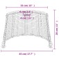 vidaXL Καπέλο Φωτιστικού Οροφής Λευκό Ø45x28 εκ. από Wicker