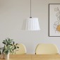 vidaXL Καπέλο Φωτιστικού Οροφής Λευκό Ø45x28 εκ. από Wicker