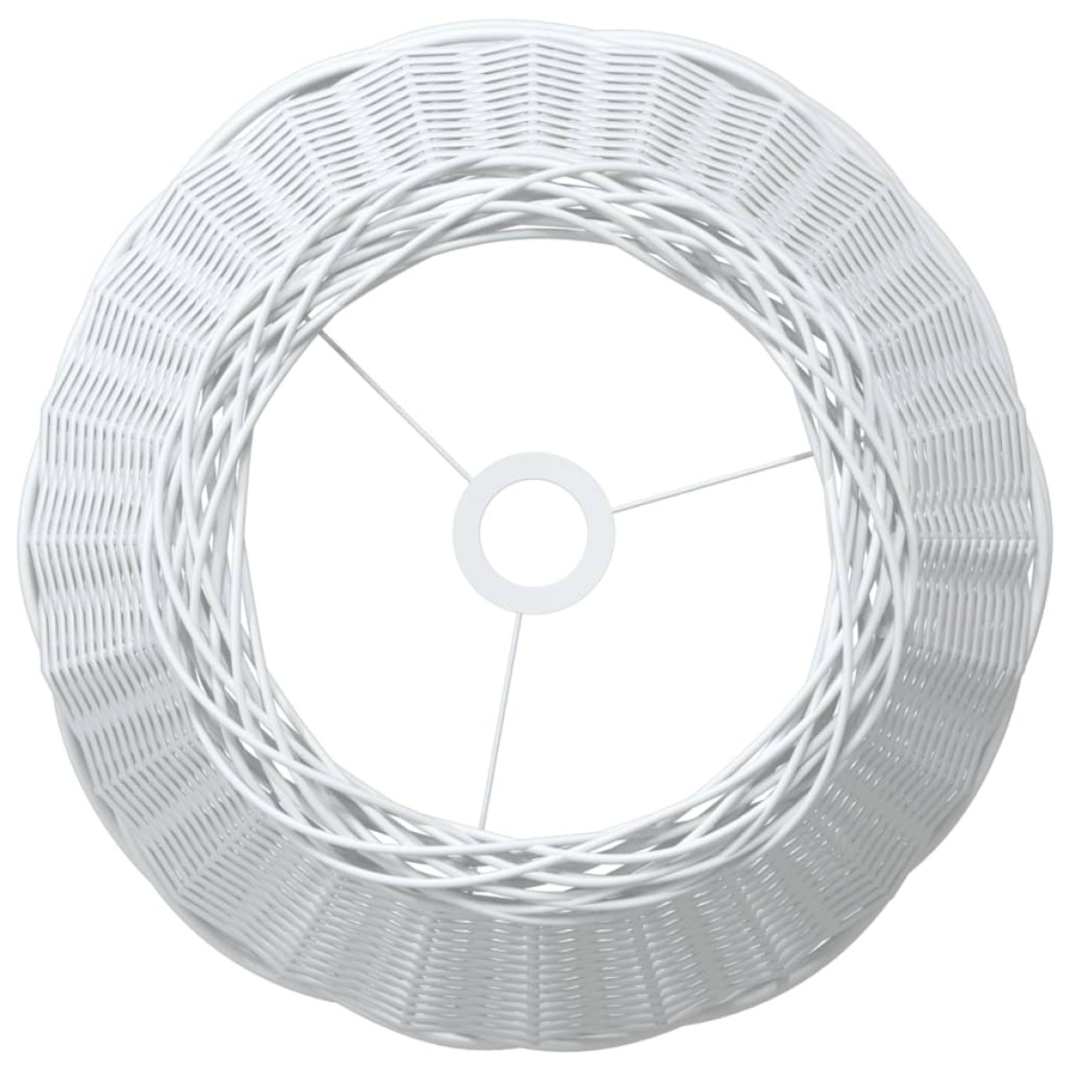 vidaXL Καπέλο Φωτιστικού Οροφής Λευκό Ø50x30 εκ. από Wicker