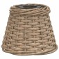 vidaXL Καπέλο Φωτιστικού Οροφής Καφέ Ø15x12 εκ. από Wicker