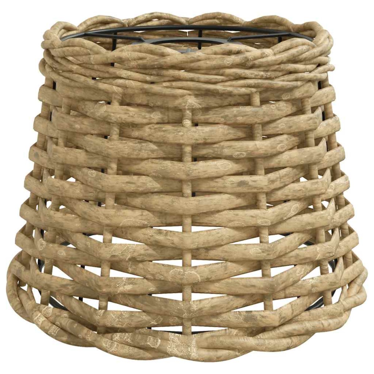 vidaXL Καπέλο Φωτιστικού Οροφής Καφέ Ø20x15 εκ. από Wicker