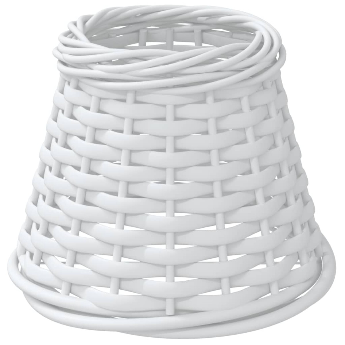 vidaXL Καπέλο Φωτιστικού Λευκό Ø15x12 εκ. από Wicker