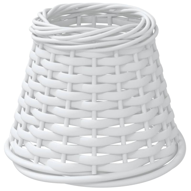 vidaXL Καπέλο Φωτιστικού Λευκό Ø15x12 εκ. από Wicker