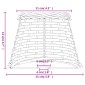 vidaXL Καπέλο Φωτιστικού Λευκό Ø15x12 εκ. από Wicker
