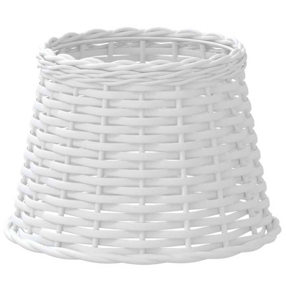 vidaXL Καπέλο Φωτιστικού Λευκό Ø25x17 εκ. από Wicker
