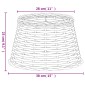 vidaXL Καπέλο Φωτιστικού Λευκό Ø38x23 εκ. από Wicker
