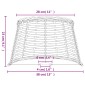 vidaXL Καπέλο Φωτιστικού Λευκό Ø38x23 εκ. από Wicker
