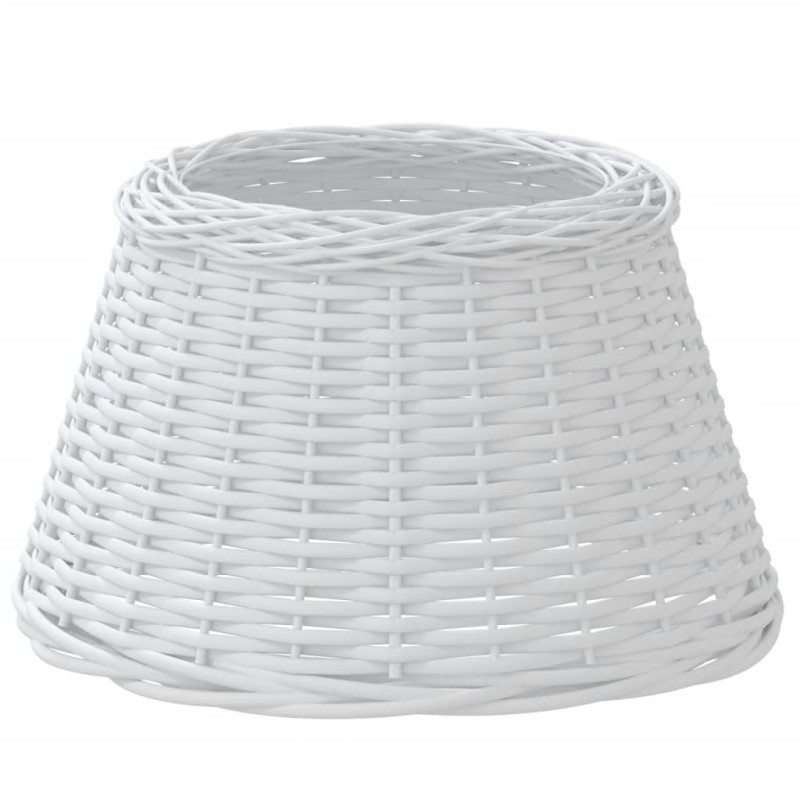 vidaXL Καπέλο Φωτιστικού Λευκό Ø50x30 εκ. από Wicker
