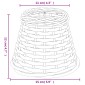 vidaXL Καπέλο Φωτιστικού Καφέ Ø15x12 εκ. από Wicker