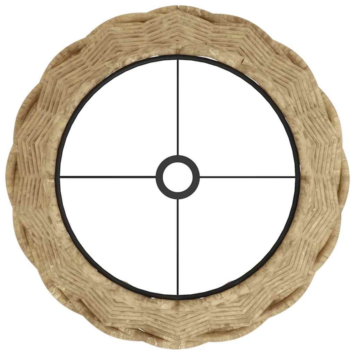 vidaXL Καπέλο Φωτιστικού Καφέ Ø20x15 εκ. από Wicker