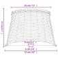 vidaXL Καπέλο Φωτιστικού Καφέ Ø25x17 εκ. από Wicker