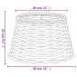 vidaXL Καπέλο Φωτιστικού Καφέ Ø38x23 εκ. από Wicker