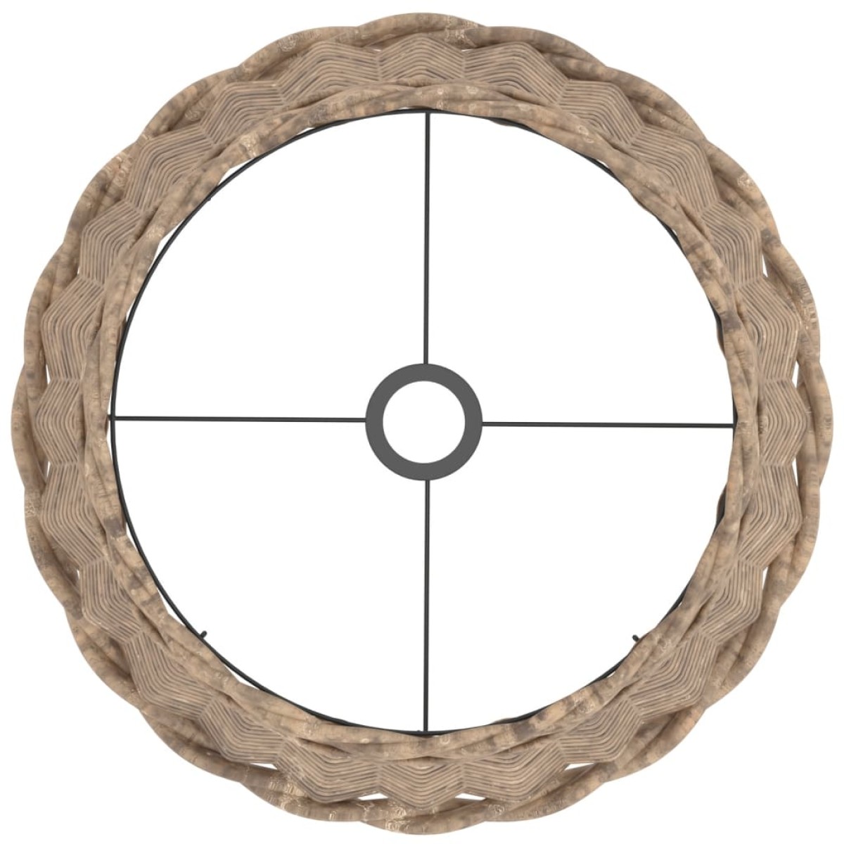 vidaXL Καπέλο Φωτιστικού Καφέ Ø40x26 εκ. από Wicker