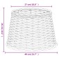 vidaXL Καπέλο Φωτιστικού Καφέ Ø40x26 εκ. από Wicker