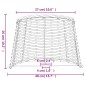 vidaXL Καπέλο Φωτιστικού Καφέ Ø40x26 εκ. από Wicker