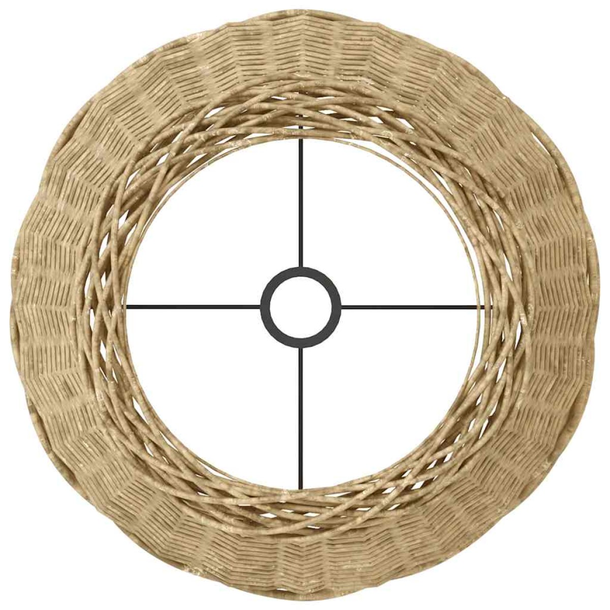 vidaXL Καπέλο Φωτιστικού Καφέ Ø45x28 εκ. από Wicker