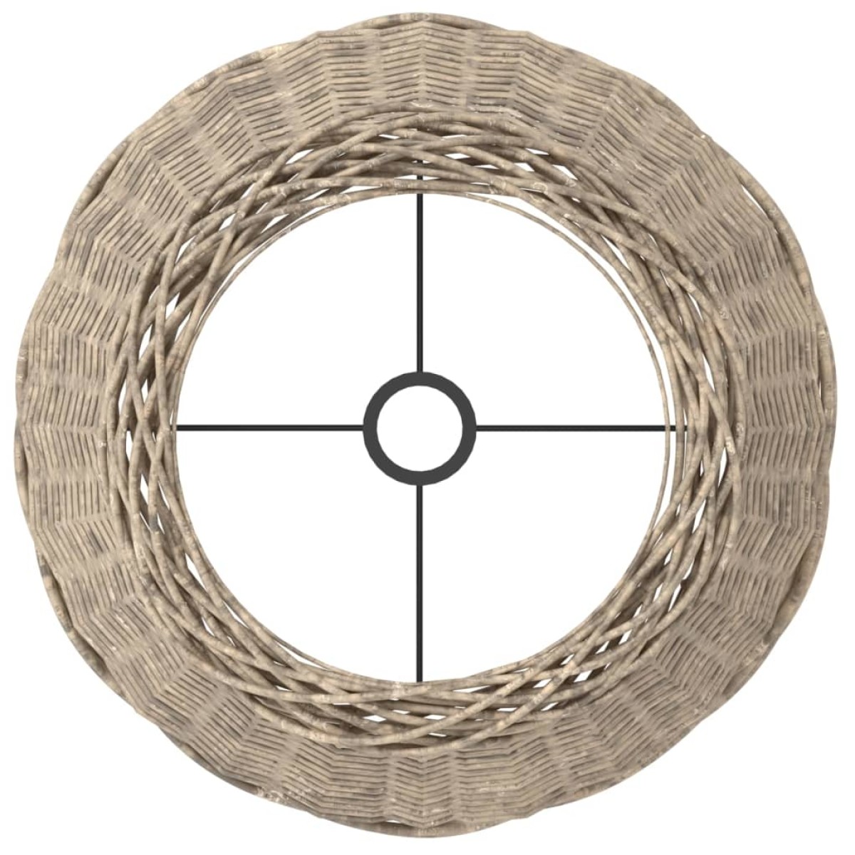 vidaXL Καπέλο Φωτιστικού Καφέ Ø50x30 εκ. από Wicker