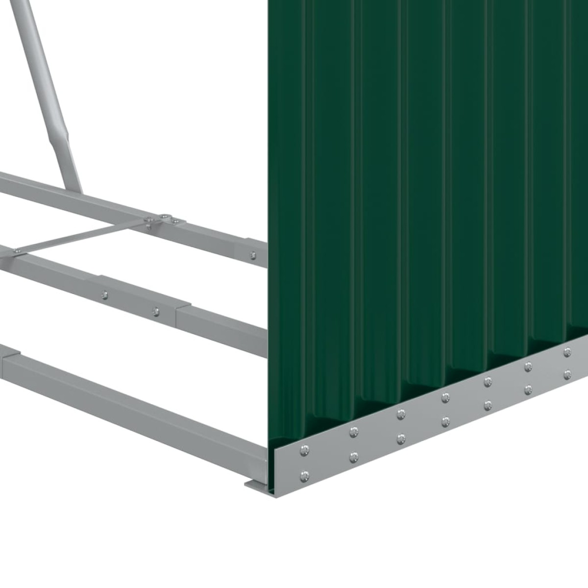 vidaXL Ξυλοθήκη Πράσινη 120 x 45 x 210 εκ. από Γαλβανισμένο Ατσάλι