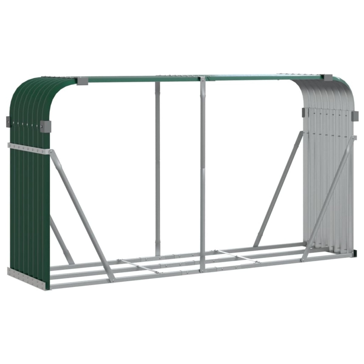 vidaXL Ξυλοθήκη Πράσινη 180 x 45 x 100 εκ. από Γαλβανισμένο Ατσάλι