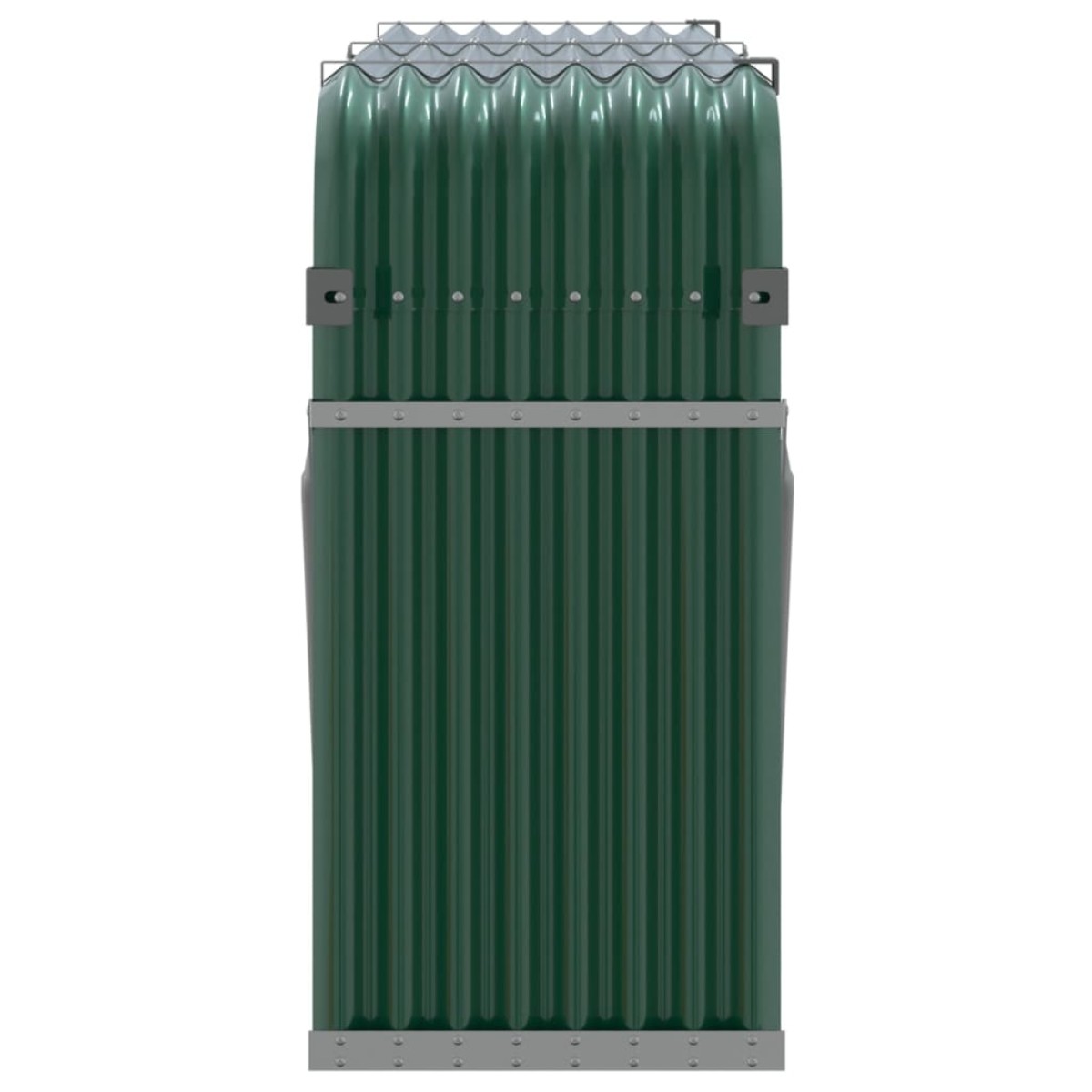 vidaXL Ξυλοθήκη Πράσινη 180 x 45 x 100 εκ. από Γαλβανισμένο Ατσάλι