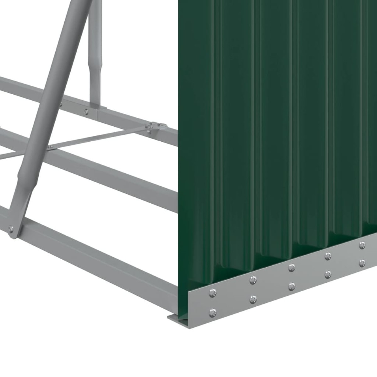 vidaXL Ξυλοθήκη Πράσινη 234 x 45 x 100 εκ. από Γαλβανισμένο Ατσάλι