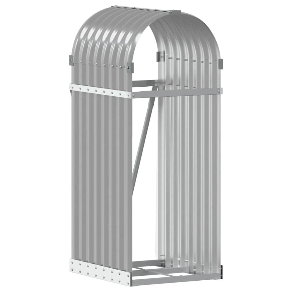 vidaXL Ξυλοθήκη Ανοιχτό Γκρι 40x45x100 εκ. από Γαλβανισμένο Ατσάλι