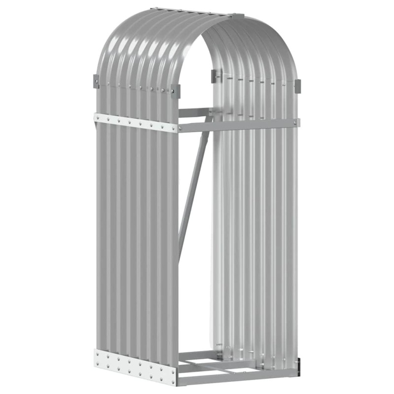 vidaXL Ξυλοθήκη Ανοιχτό Γκρι 40x45x100 εκ. από Γαλβανισμένο Ατσάλι