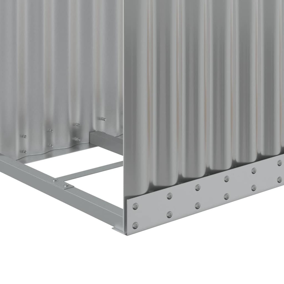 vidaXL Ξυλοθήκη Ανοιχτό Γκρι 40x45x100 εκ. από Γαλβανισμένο Ατσάλι
