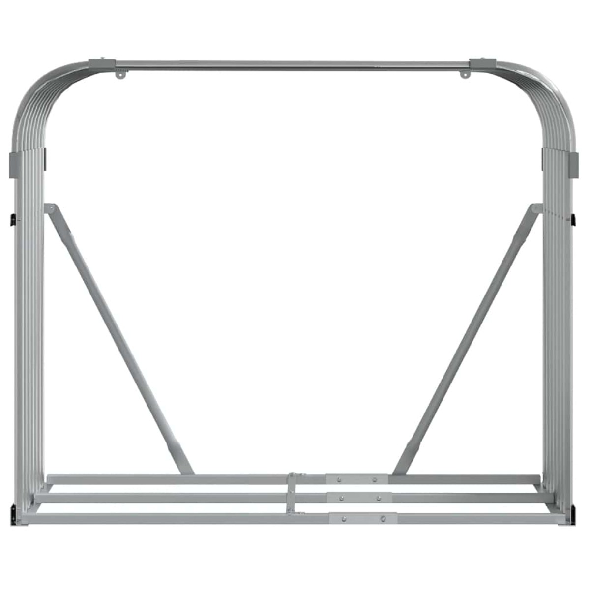 vidaXL Ξυλοθήκη Αν. Γκρι 120x45x100 εκ. από Γαλβανισμένο Ατσάλι