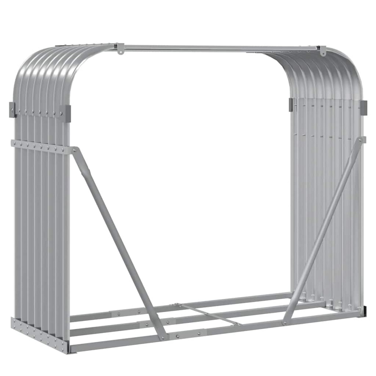 vidaXL Ξυλοθήκη Αν. Γκρι 120x45x100 εκ. από Γαλβανισμένο Ατσάλι