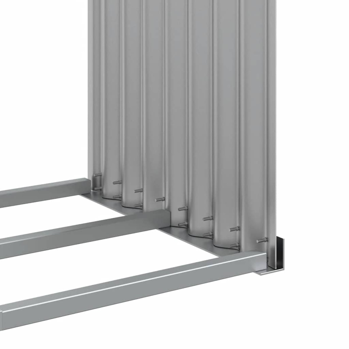 vidaXL Ξυλοθήκη Αν. Γκρι 120x45x100 εκ. από Γαλβανισμένο Ατσάλι