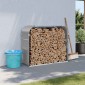 vidaXL Ξυλοθήκη Αν. Γκρι 120x45x100 εκ. από Γαλβανισμένο Ατσάλι
