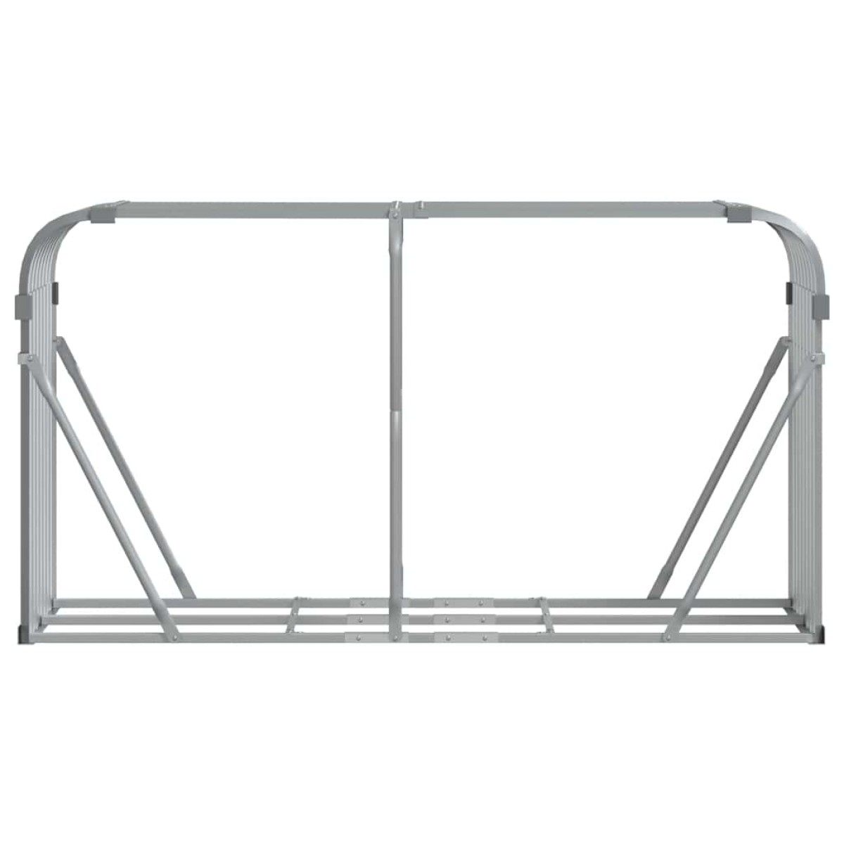 vidaXL Ξυλοθήκη Αν. Γκρι 180 x 45 x 100 εκ. από Γαλβανισμένο Ατσάλι