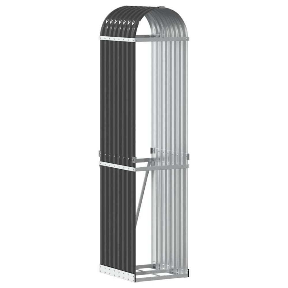vidaXL Θήκη Κορμών Ανθρακί 40x45x170 εκ. από Γαλβανισμένο Ατσάλι
