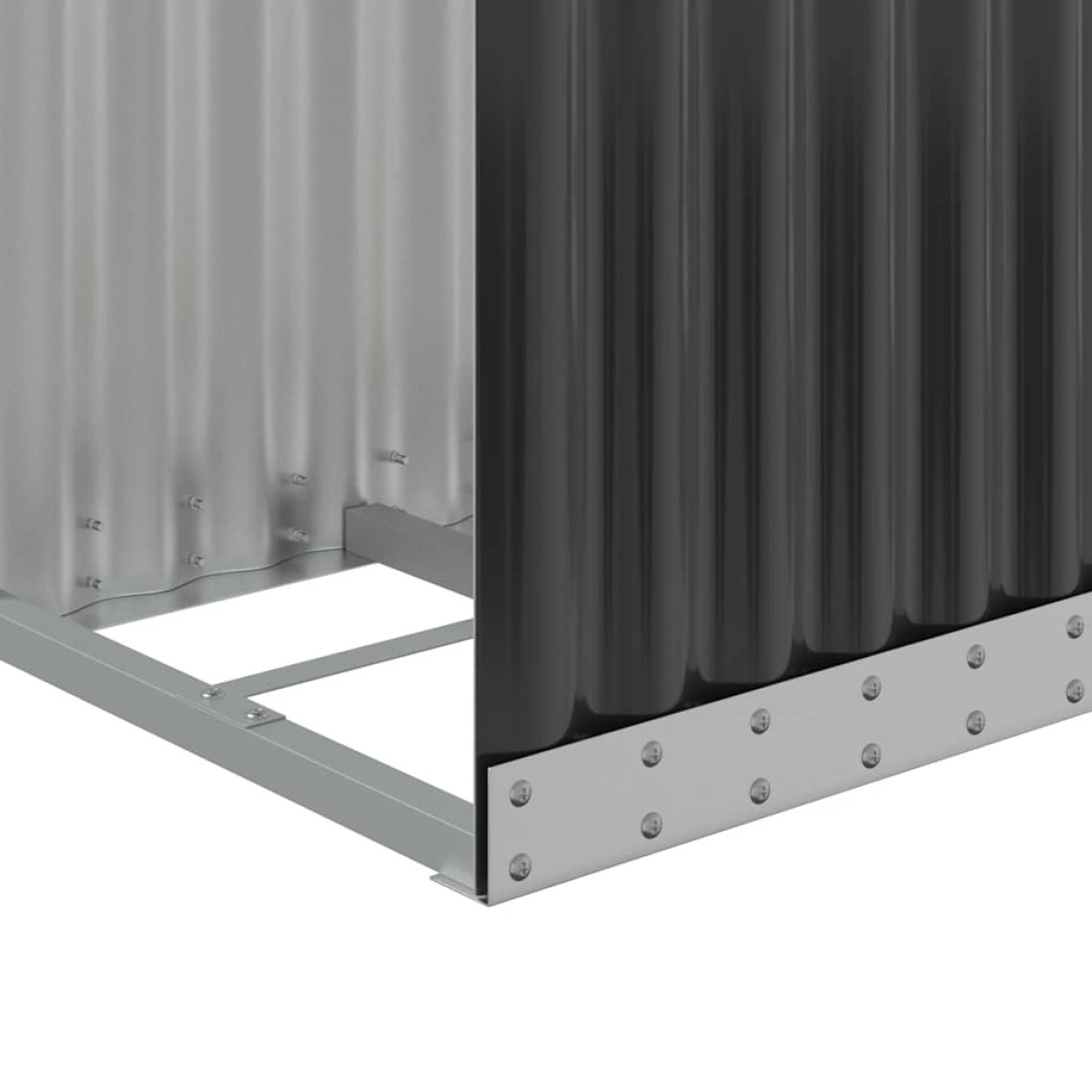 vidaXL Ξυλοθήκη Ανθρακί 40 x 45 x 170 εκ. από Γαλβανισμένο Ατσάλι